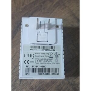Ring Chime Wireless Doorbell Add On‎ White 8X15X7-0ENC WiFi Extender